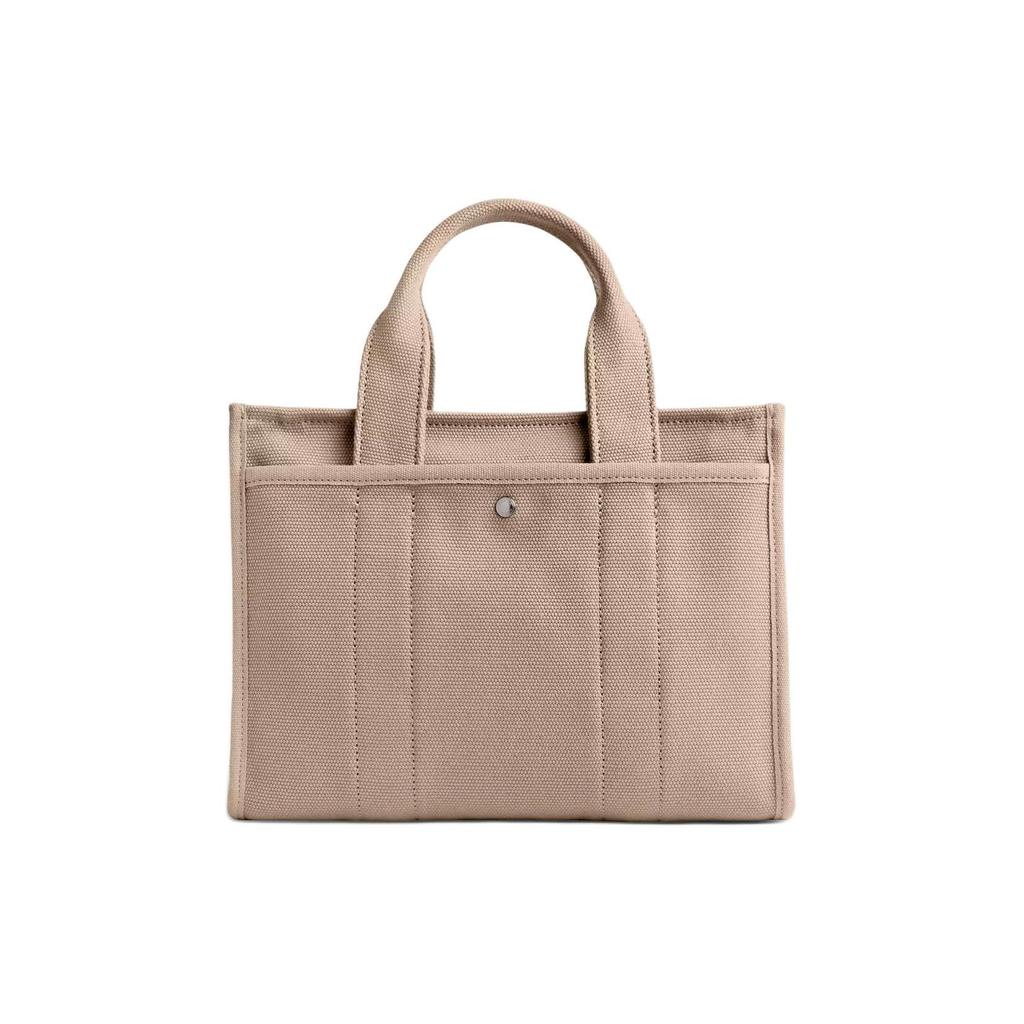 Coach Cargo 26 Embroidered Logo Zipper Closure Large Capacity Canvas Satin Leather Tote Shopping Bag Women Tote Natural CP164-LHVRA