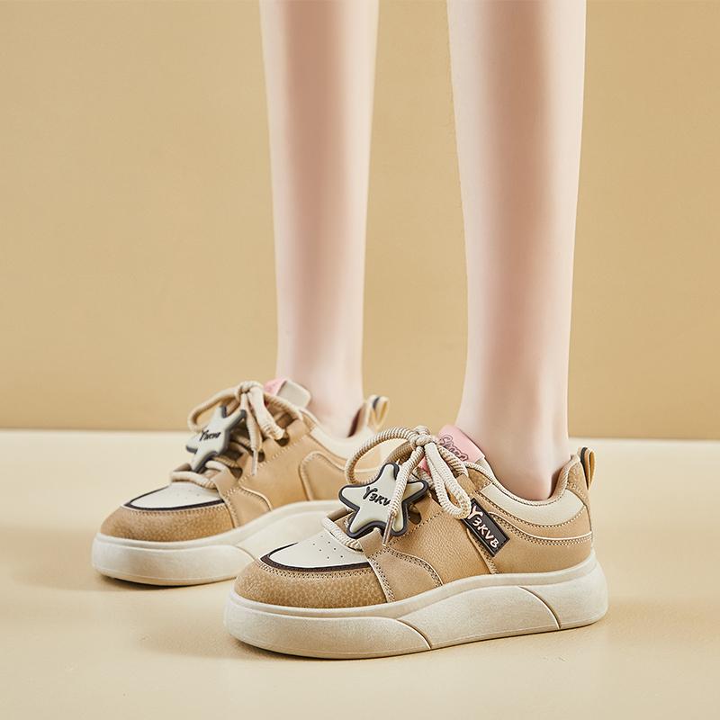 

Мода 2024 года. Осенняя мода. Новые женские удобные однотонные кроссовки со шнуровкой и низким верхом. Простые дышащие кроссовки. 40 хаки