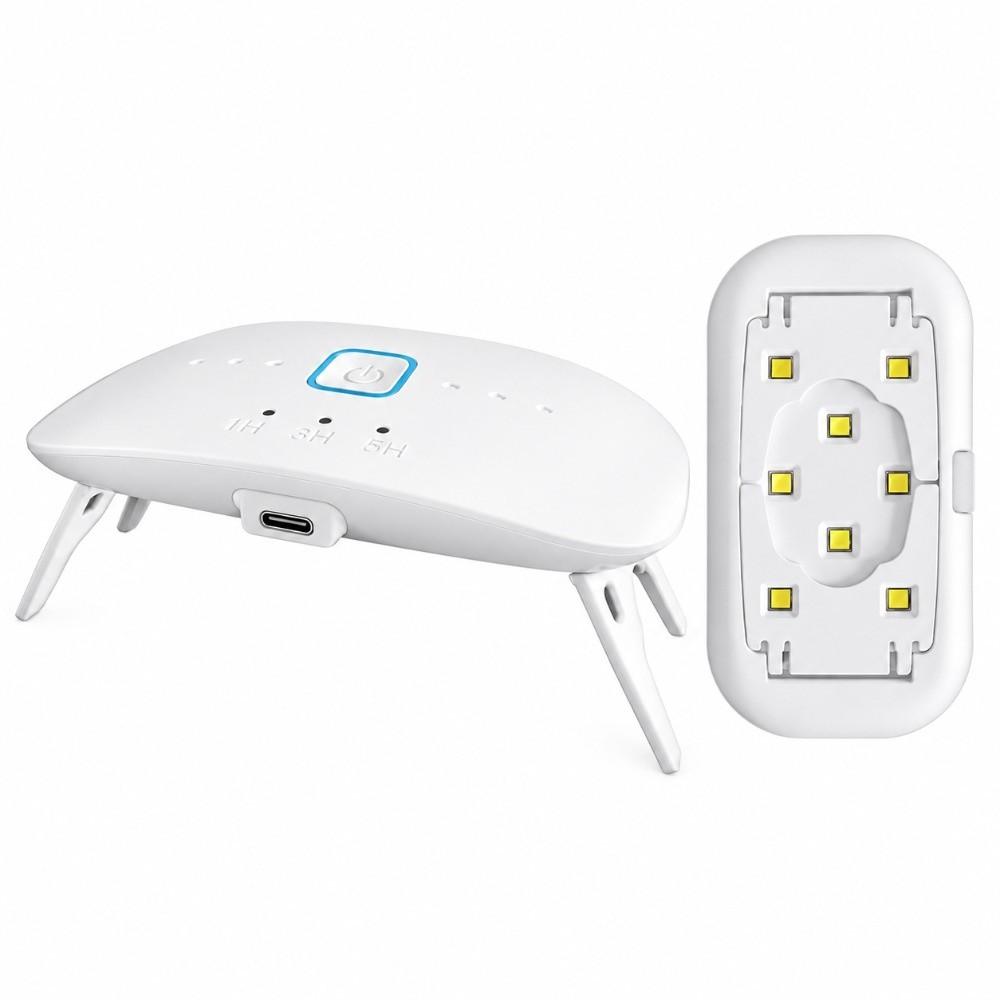 USB Powered Resin Curing Light 8 LED Beads Nail Lamp Dryer  For Gel X Nails Polish