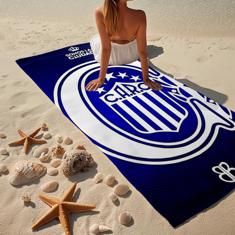 Rosario Central Crest Microfiber Beach Towel, Lightweight And Quick-Dry, for Summer Travel, Beach Essential, Swimming Pool