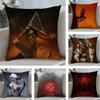 SSilent HHill Anime Cushion Cover Soft Plush Fabric DoubleSided Printed Sofa Cushion Cover for All Seasons Home Decor Gift
