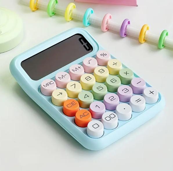 

High-value girl heart dopamine color calculator students cute flexible keyboard finger desktop computer Size fits all&Plastic небесно-голубой