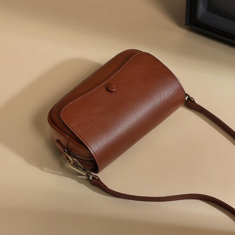 Bag Female Female Baotou Layer Cowhide Crossbody Bag High-grade Texture Niche Shoulder Bag