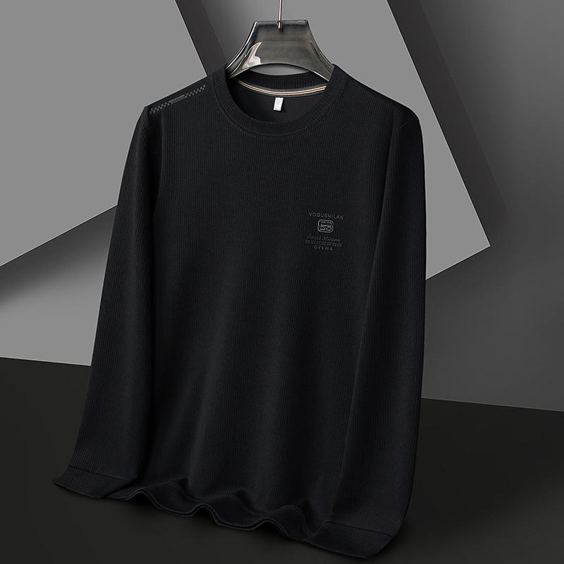 Sweater Men's Round Neck Spring and Autumn Middle-aged Casual Handsome Loose Outer Wear Men's Sweater Spring Simple Top