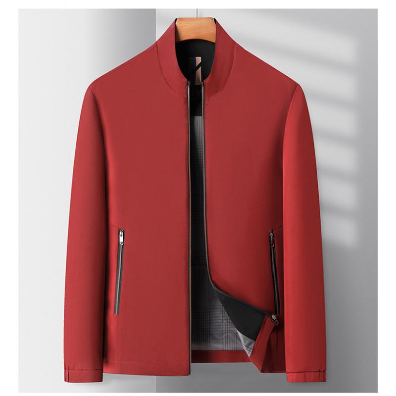 Frühlings- und Herbst Herren Stehkragenjacke Herren Executive Casual Business Herrenbekleidung Mittelalterlicher Papa Mantel