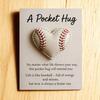 Love Heart Golf Pocket Hug with Positive Card Emotional Support Baseball Tennis Basketball Pocket Token Decoration Inspirational Gift