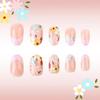 24 Stück Press-on-Nägel Kurze Falsche Nägel Vollabdeckung Aufkleb-Nagel Maniküre Nageldekoration Acrylnagel Für den Täglichen Gebrauch
