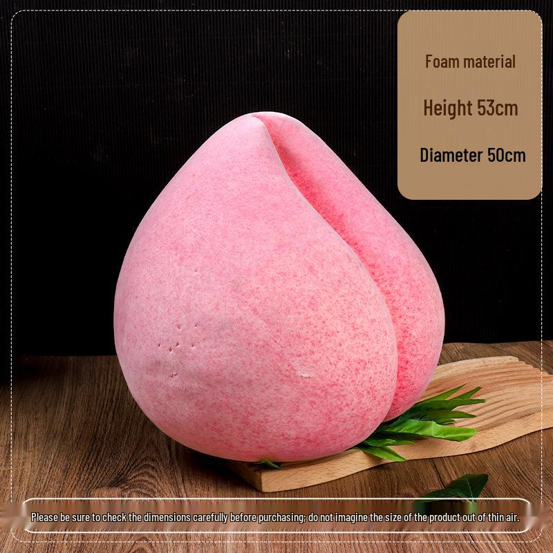 Seasonal Foam Fruit Ornaments: Large Flat Peach Simulation Model