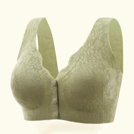 Výstřih do V Široká ramenní ramínka Dámská Podprsenka ve tvaru U Zadní část Přední Zapínání Polstrovaná Podprsenka středního věku Mateřská Krajka Prošívání