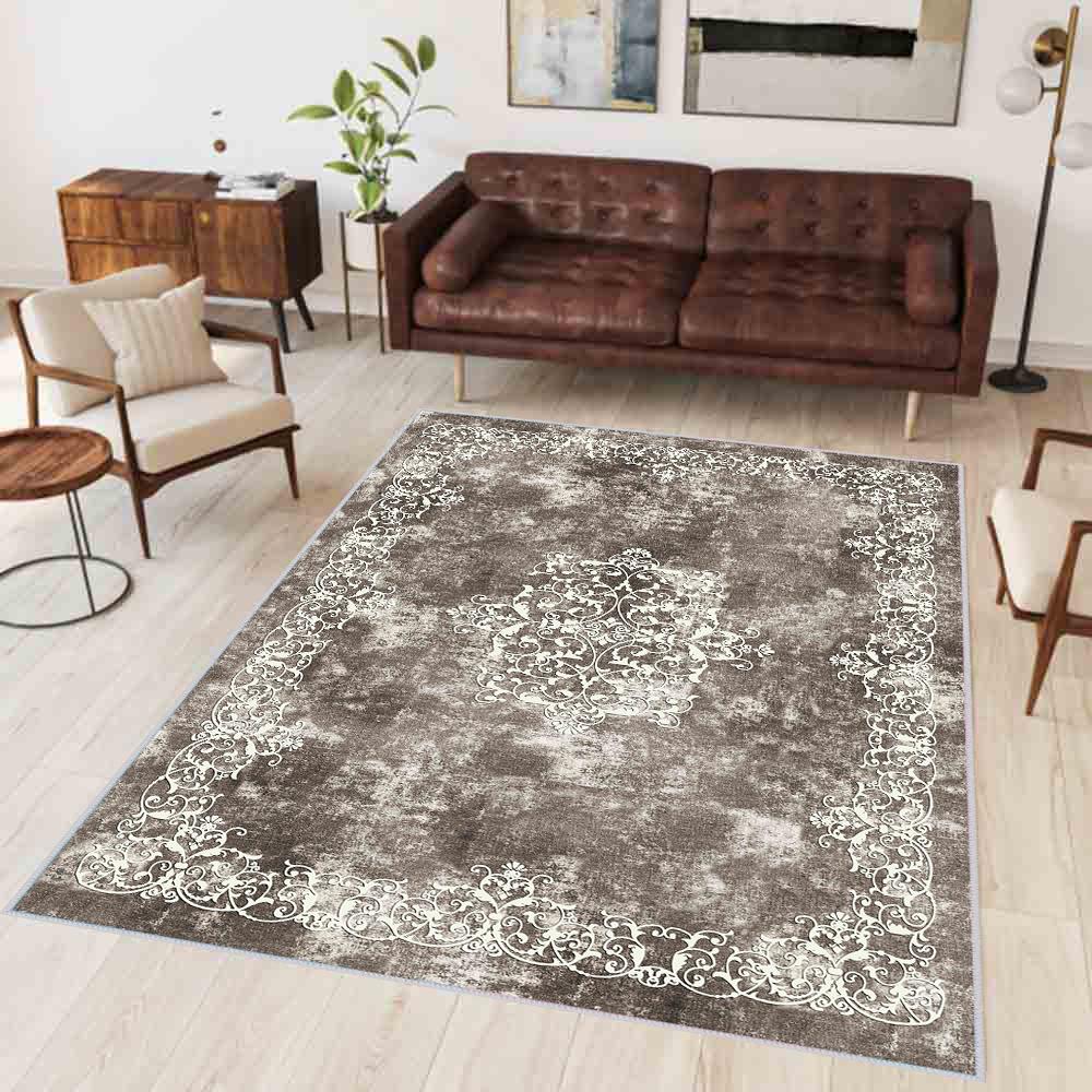 

Моющийся ковер с принтом Rovigo Home RVGHOME0338 50x80 коричневый