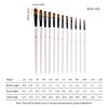 12pcs Filbert Paint Brushes Paintbrush Set Nylon Hair Paint Brush Set for Acrylic Oil Watercolor Painting Artist