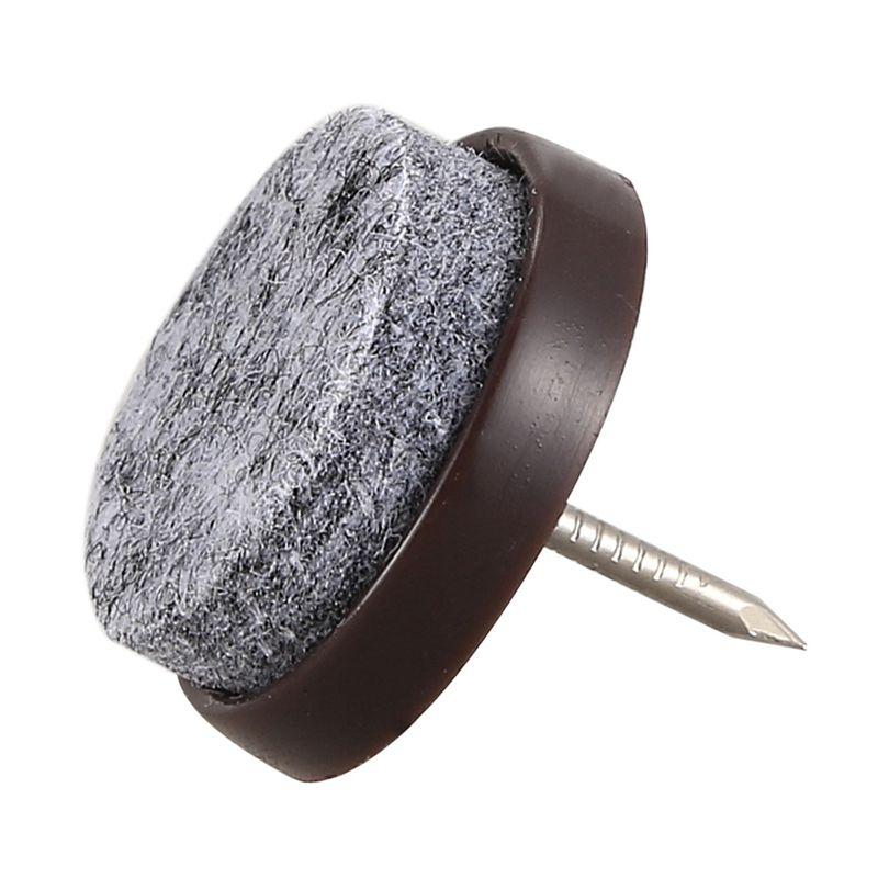 ABWR-100Pcs Chair Leg Floor Felt Pad Skid Glide DIY Nail Protectors 22Mm