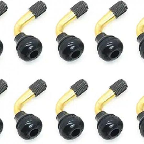Tire Valve Stems PVR70 (10 Pcs), 90 Degree Motorcycle Valve Stems, Snap-in Va