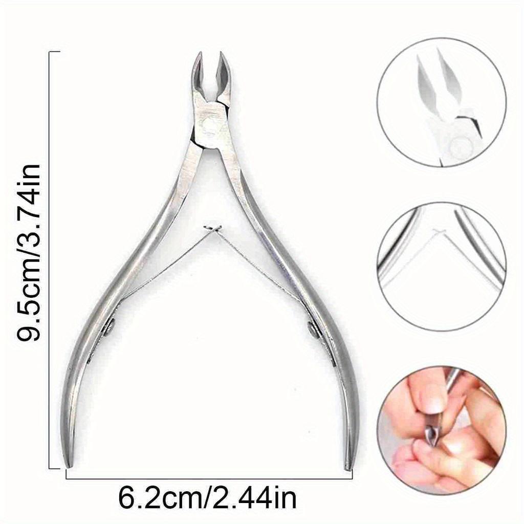 1/2/6pcs Professional Stainless Steel Nail Cutter Scissor Nippers Muti Function Cuticle Pusher Remover Nail Care Manicure Kits