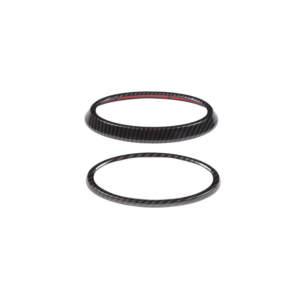 CHEAYAR Front Rear Logo Decorative Covering Trim for Subaru VX 2018-2022 Hood Emblem Ring Accessories ABS (Carbon Fiber Pattern)
