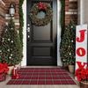 Christmas Door Mat Red Christmas Tree Bell Entrance Mats Soft Bathroom Carpet Kitchen and Household Floor Fug Holiday Decoration