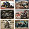 ARTISIAN Rusty Motorcycle Garage Wall Metal Tin Sign Vintage Decorative Plate Man Cave Metal Plaque Club Studio Industrial Decor