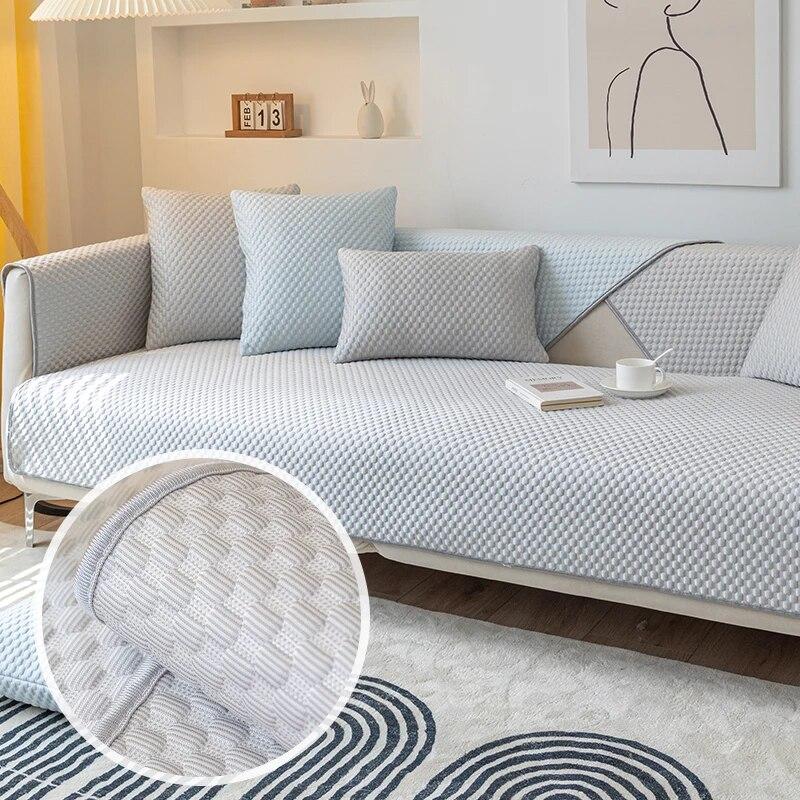 Ice Silk Sofa Cushion Summer Cool Mat Cushion New Anti-slip Sofa Cover Light Luxury Sofa Towel for Living Room Home Decor