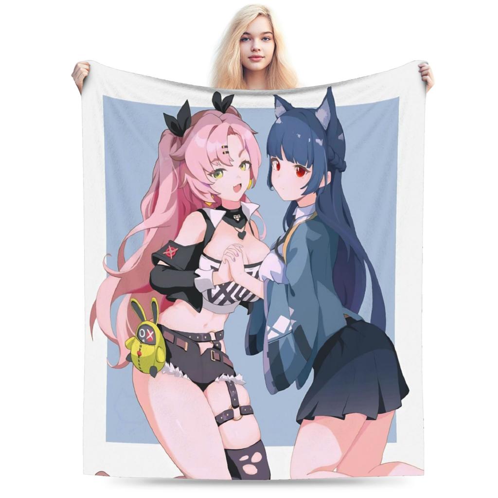 ZZZ Ellen Nicole Miyabi Plush Blanket Girls Boys  Flannel Throw Blanket For Couch Chair Super Warm Custom Quality Bedspread Gift