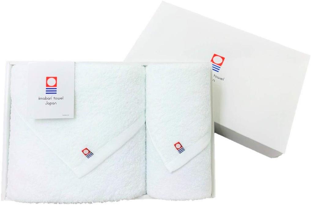Gift Face Towel Bath Towel Box Imabari Towel Brand Certified OSK Solid White & (1 Set) - Series, 100% Cotton,
