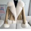 Damen Kurzjacke Imitat Fuchsfell 2 Herbst Winter Neu Warmes Oberteil Leicht Trendig