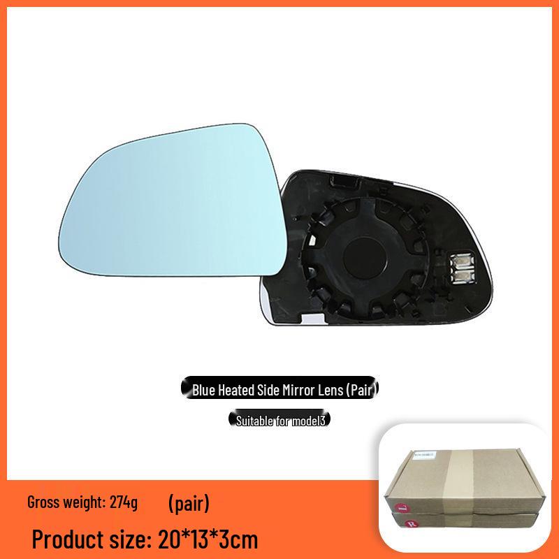 Tesla Model 3 Anti-glare Heated Wide-angle Mirror and Backup Camera Lens