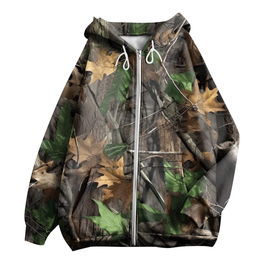 Women's Fashion Casual Halloween Printed Sweatshirt Long Sleeve With Pocket Cardigan Jacket Zipper Hoodie Coat