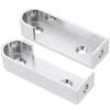 2 Stück Gusseisen Kleiderschrankstangen-Endhalter Silber Oval Kleiderschrankrohrhalter Aufhängestangenhalter Möbelbeschläge