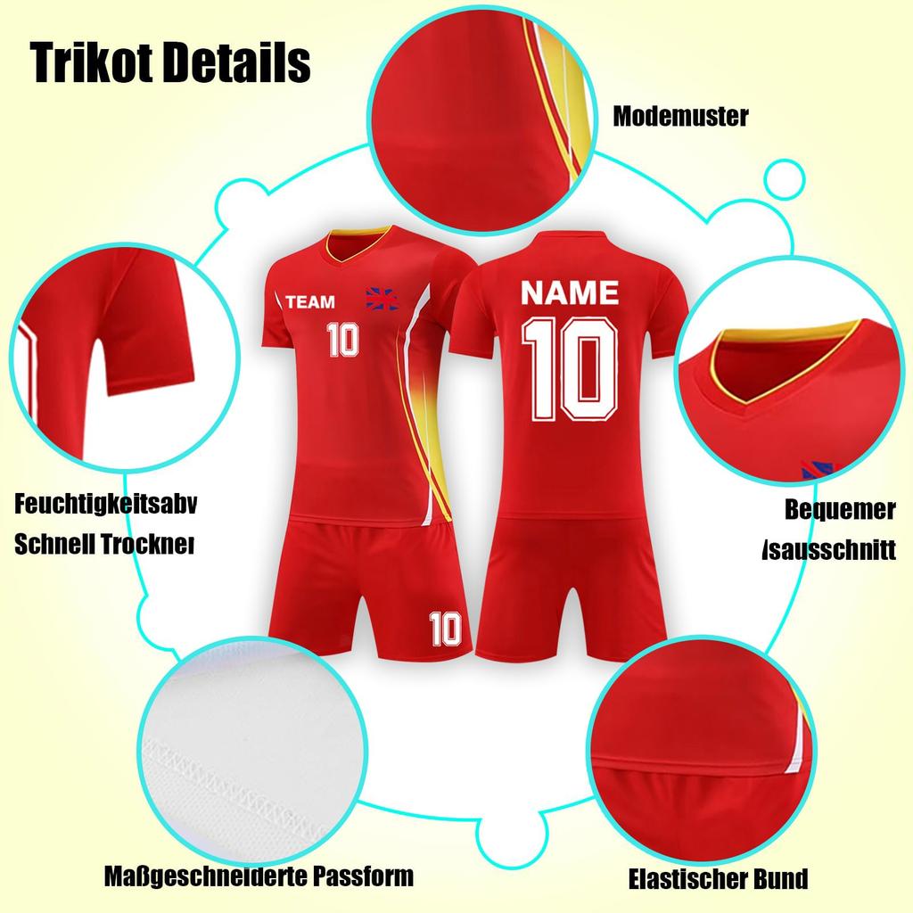 DIY-tilpassede fotballdrakter i to deler for voksne og barn