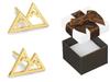 Gold-Plated Silver Earrings Women's Mountains Gold Studs With Mountains 925 Silver
