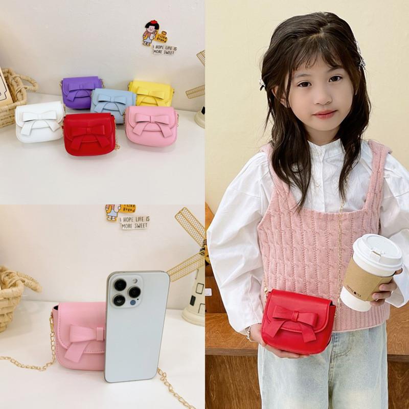 Butterfly Knot Girl Bright Shoulder Bag Lightweight Casual Purse Daily Outings