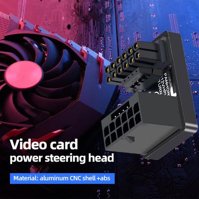 12+4 16P auf 16P 180 Grad Winkel-Drehverbinder 600W Richtungsdrehadapter ATX3.0 Netzteil 2VHPWR für PCIe5.0 Grafikkarte