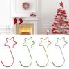Sturdy Metal Xmas Hangers Star Shape Hooks for Hanging Ornaments Pack of 20