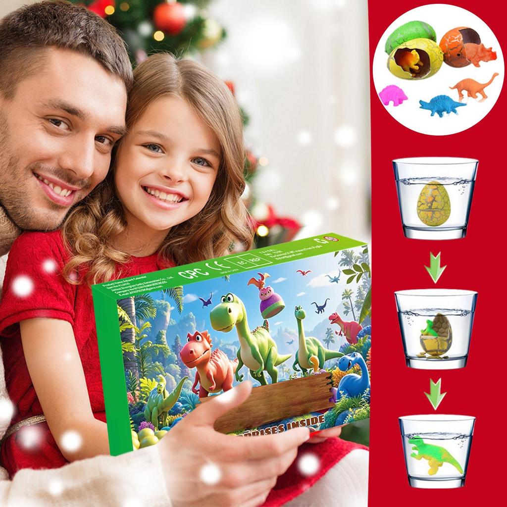 Calendar Advent 24 Days Of Christmas Countdown Toys Animal Toys Dinosaur Egg For Kids Teens Festive Decoration Party Classroom