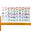500Pcs 1-40 Numbers Stickers Self Adhesive Round Stickers Tags 1 Inch Colorful Label Home