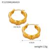 European & American C-Shaped Geometric Stud Earrings - Gold-Plated Titanium Steel Niche Design for Women