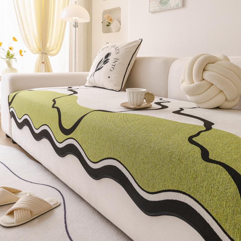 

Fixed Non-Slip Chenille Straight-Row Special-Shaped Leather Sofa Cushion New Four-Season Universal Premium Seat Cushion 90*90cm