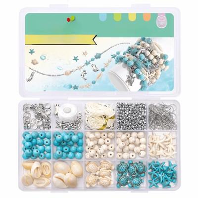 Mehrfarbiges DIY Handgemachtes Perlen-Set Meeresinspiriertes Perlenarmband-Herstellungs-Kit DIY Basteln