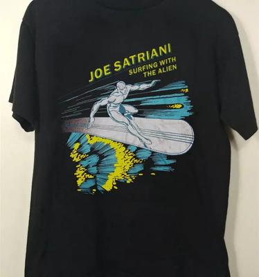 Joe Satriani Silver Surfer Surfing With Alien Black All Size T-Shirt.webp Unisex T-Shirt