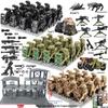SWAT Special Forces Minifigures with Armed Wolf Warrior & Mechanical Dog - Educational Building Block Toys