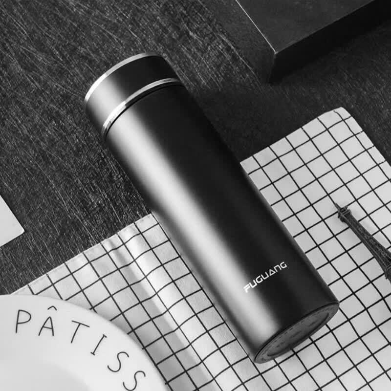 Fuguang Mingzhi Business Vacuum Insulated Stainless Steel Mug with Tea Infuser