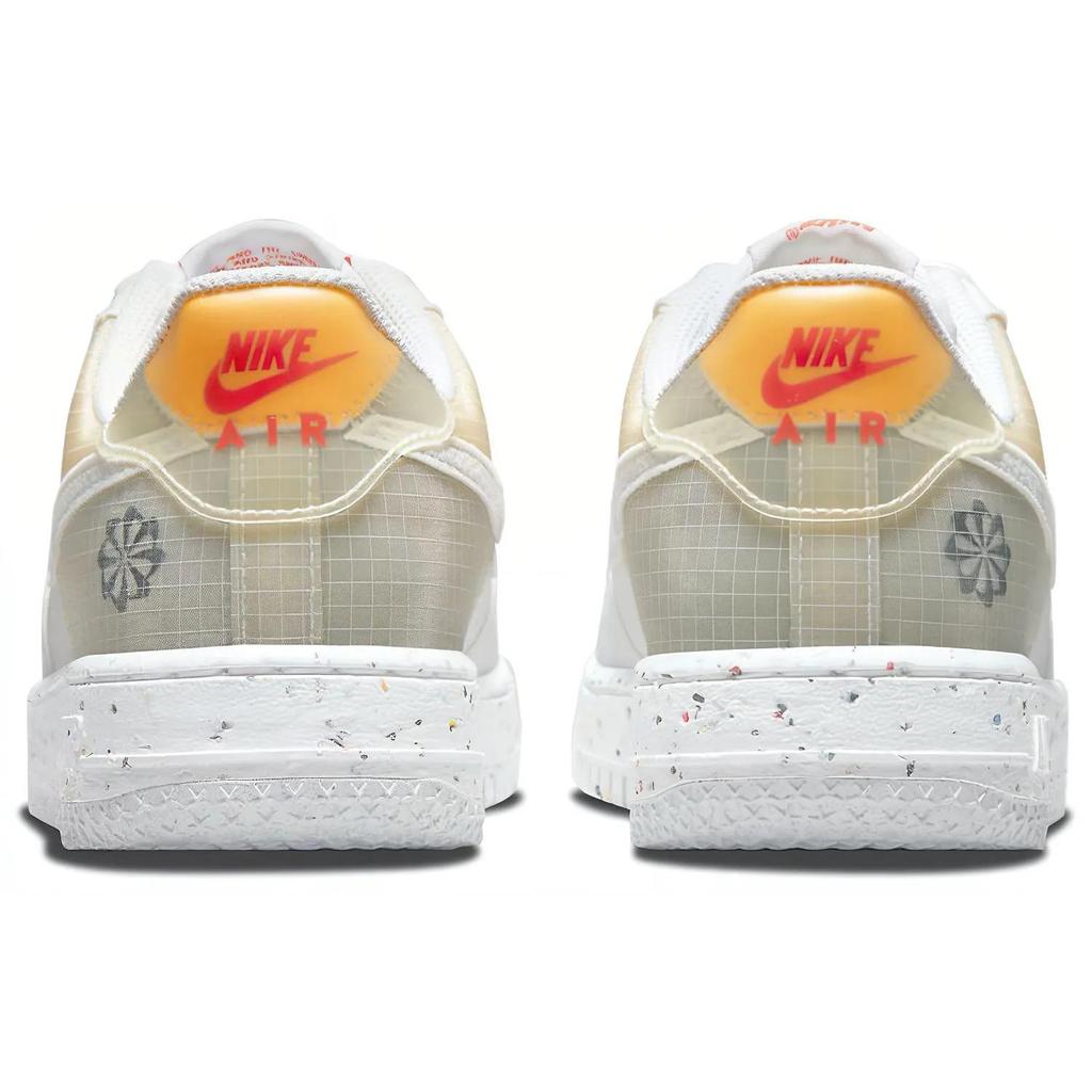 Nike Womens Air Force 1 Crater 'Move To Zero - White Orange' (women's Sizes) White / Orange / White Skate Shoes DO7692 100