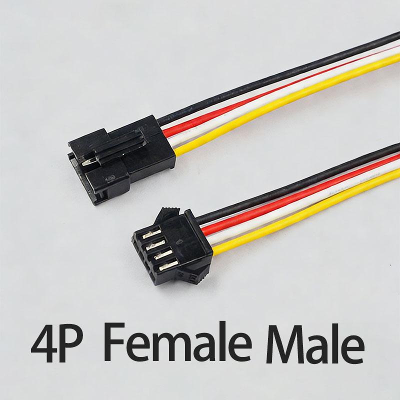2/10Set SM Terminal Wire JSTDocking Plug20CM Length 2/3/4/5/6Pin2.54MM Male Female Connector Tin Plated for Electronic Component