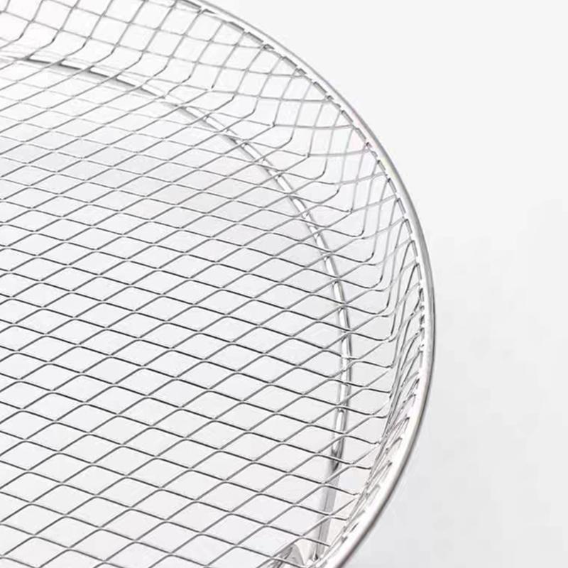 Food Safe Stainless Steel Air Fryers Basket For Efficient Heat Distribution Practical Replacement Accessory