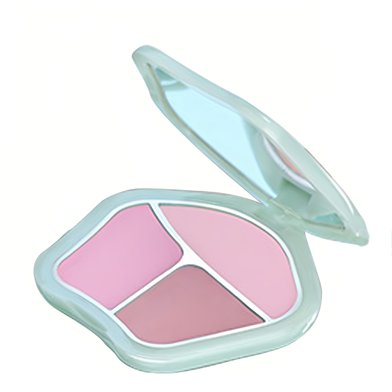 

Gevlonecirly Cheek Palette, 3-Color Powder Face Color, Blush, Blending Palette, Shading, Rosy Tone, Suitable for Warm & Cool Undertones, Face Glow