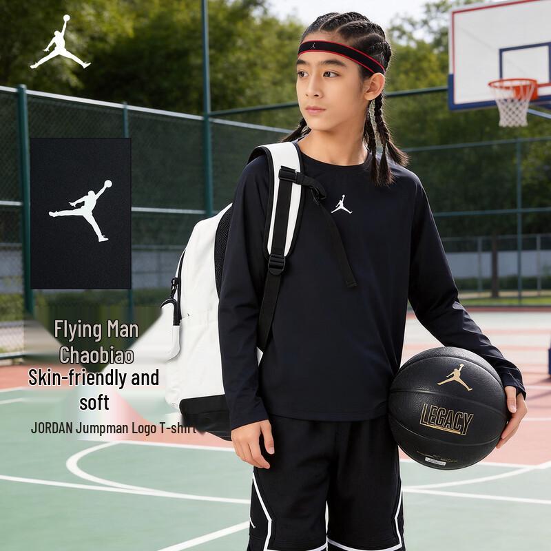 

Детская футболка с длинным рукавом Nike Jordan для защиты от солнца, быстросохнущая 110(4)
