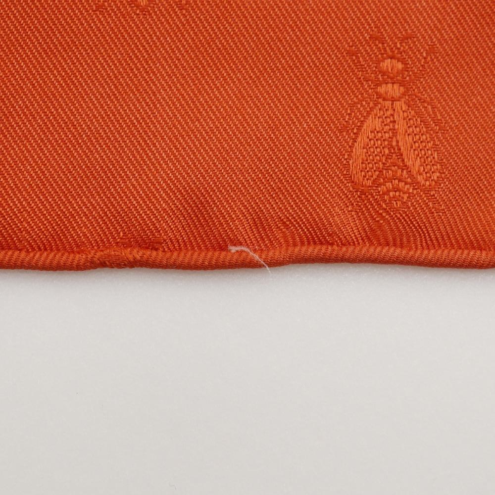 HERMES Carree90 scarf NAPOLEON Napoleon White / orange silk Women Used