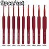 9pcs DIY Crochet Hook Set 9 Sizes Red Hand Knitting Crochet Needles 2-6mm Sweater Knitting Tools Ultra Fine Weave Crafts Hooks