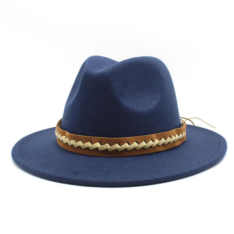 Men'S And Women'S Woolen Hats, Felt Hats, British Casual Jazz Hats, Gentleman'S Top Hats