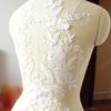 bigsize white black lace embroidered patch applique for stage performance dress sewing on fashion clothes decoration patches